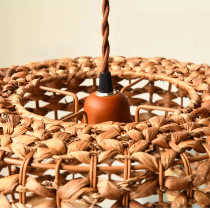 Handmade Rattan retro Pendant Lights Nordic Japanese hanging Lamps Restaurant coffee shop light indoor living room bedroom Lamps