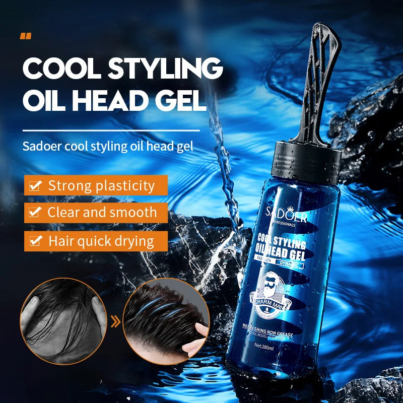 Men's Styling Oil Head Gel Natural Fluffy Fragrance Hair Wax Fluffy Hair Pomade Wax Mud Hair Cream Salon Styling Gel Tool