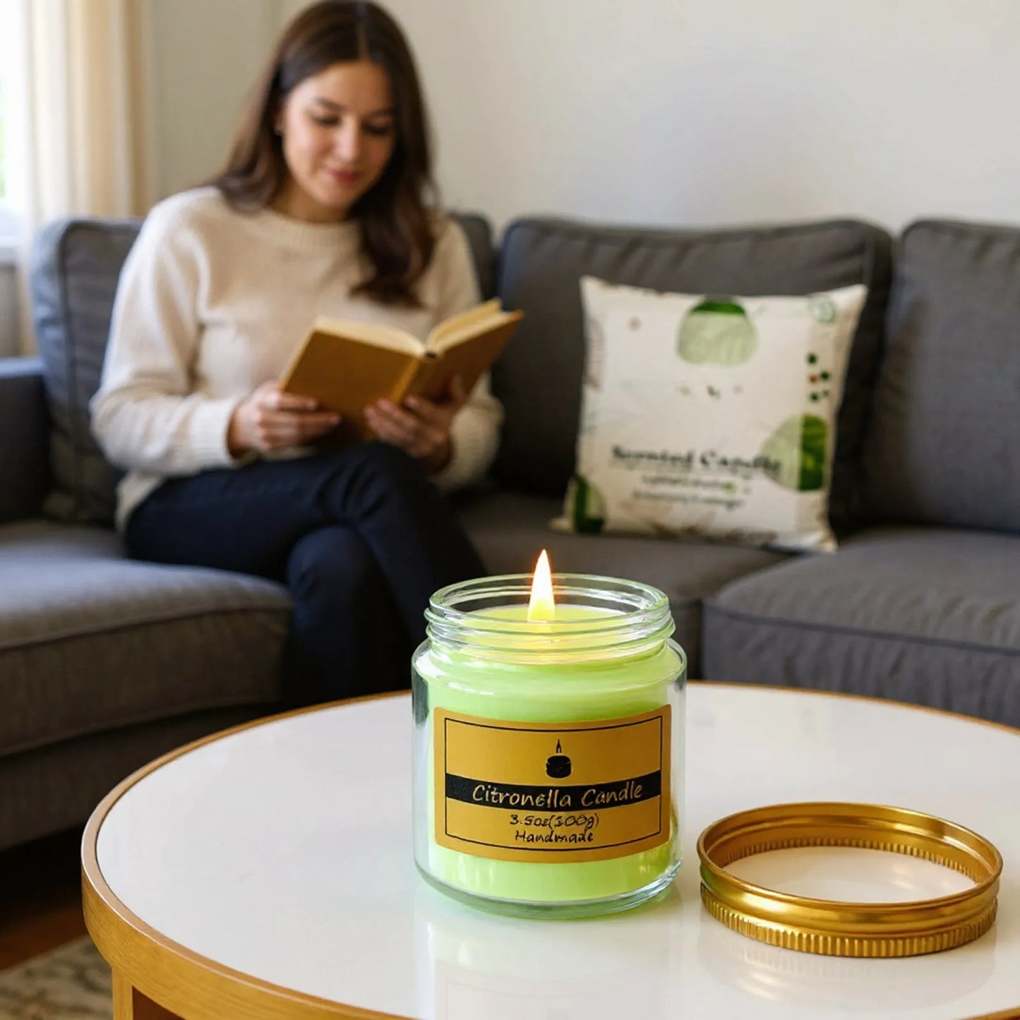 Summer Expel Chironomid Scented Candles Plant Wax Necessary Oil Home Outdoor Midge Mild Citronella Scented Candles