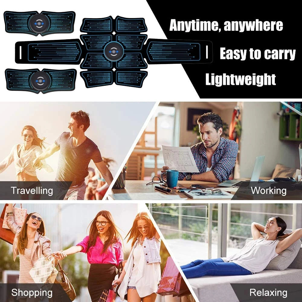 EMS Abdominal Muscle Stimulator Electric Massager for Home Gym Fitness Core Strength Trainer Hip Electroestimulador