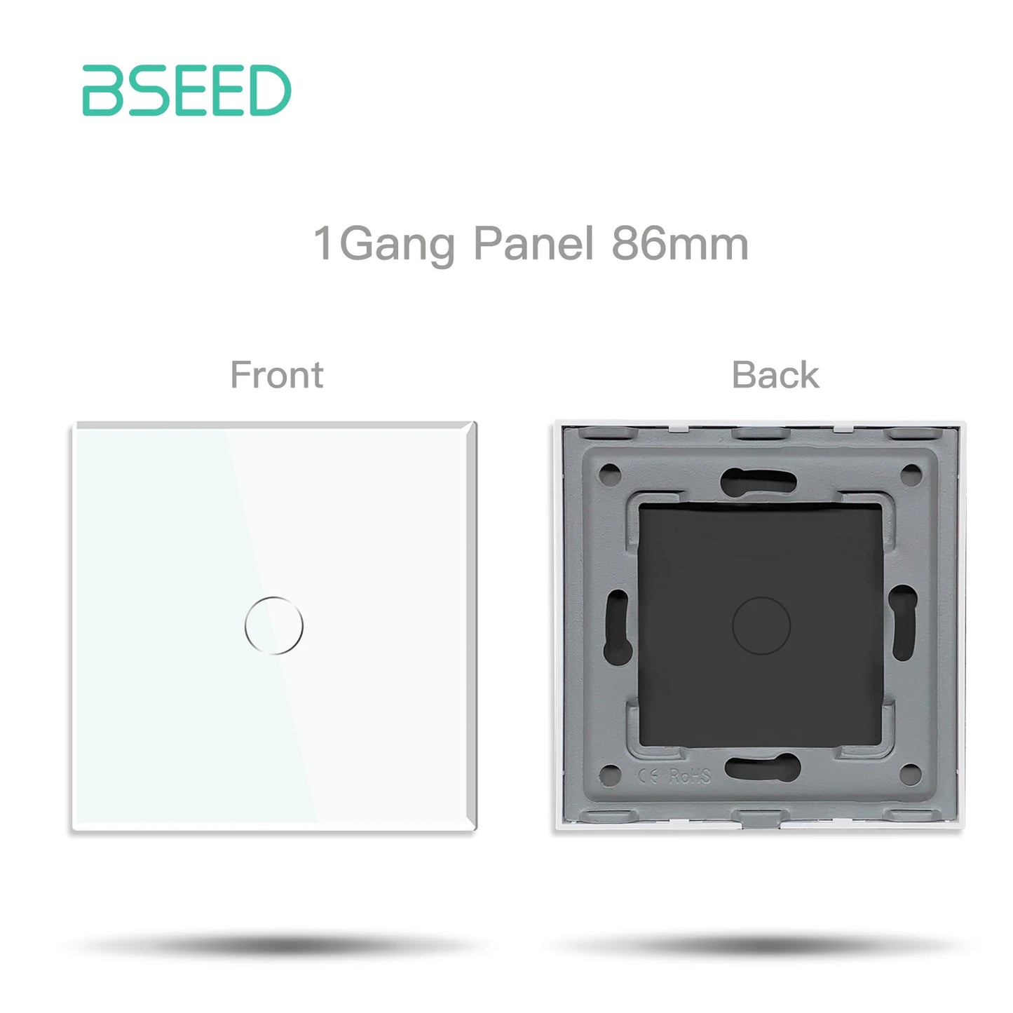 BSEED Zigbee Smart Switch 1/2/3Gang Touch Light Switch 2Way Function Part Smart Home Tuya Alexa Control Without Glass Panel