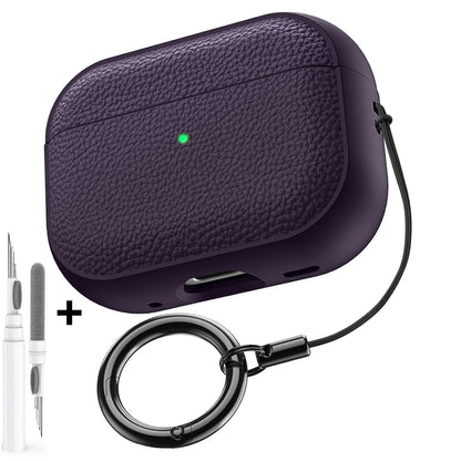 Luxury Leather Pattern Case For Airpods Pro 3 2025 Case with Metal Buckle Protective Shockproof Case for AirPods Pro 2/Pro 3/4