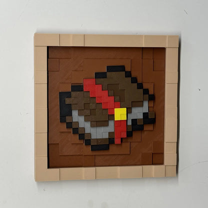 3D Printing 17.5cm Pixel Item Display Frame Magnetic Wall Decor Retro Game Style Collectible Desk Ornament Gift