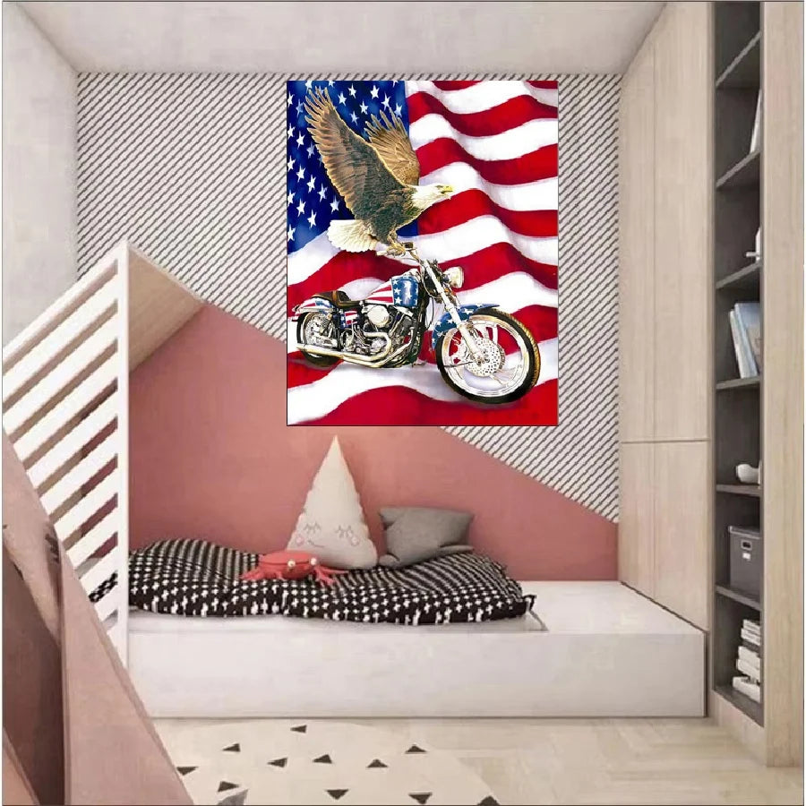 2026 New style Eagle Cross Stitch Kit DIY Embroidery Home Wall Decor Gift Handmade Material Frameless Semi-Finished