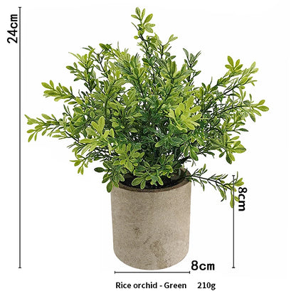 Artificial Plant Potted Eucalyptus Plant Small Fake Flower Bonsai With Pot Mini Plant Desktop Office Home Restaurant Decoration