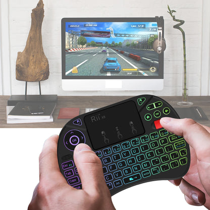 Mini Keyboard Rii X8 2.4GHz Wireless Keyboard with Touchpad Backlit for PC/Android TV Box/iPad