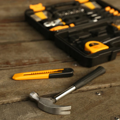 DEKO DKMT62 Hand Tool Kit, CR-V&S2 Material for Professional Car Repairing Ratchet Socket Wrench Set with Bit Socket