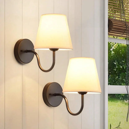 Modern Fabric Wall Lamps Retro Bedside Wall Lamp Living Room Wall Lights Simple Loft Wall Sconce Lighting Fixture AC85-265V E27