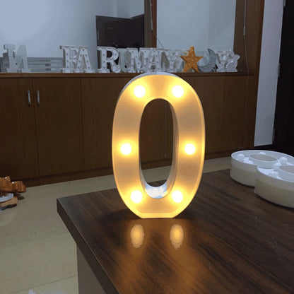 Luminous Number Lamp Alphabet Letter LED Lights Birthday Valentine's Day Wedding Party Decor 0-9 Digital A-Z Letters Night Light