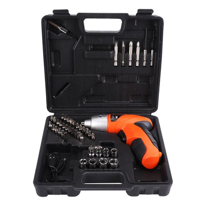 Household hand drill repair tool set Lithium electric USB cable rechargeable combination set toolbox