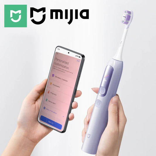 MIJIA Smart Servo-Oscillation Electric Toothbrush Pro,IPX8 Waterproof & Travel Lock,180-day long battery life,App Control