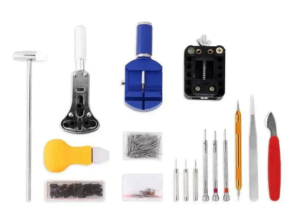 147 Pieces Watch Repair Tool Set Professional Watchmaker Kit for Battery Change Strap Adjustment Back Case Opener Pin Removal