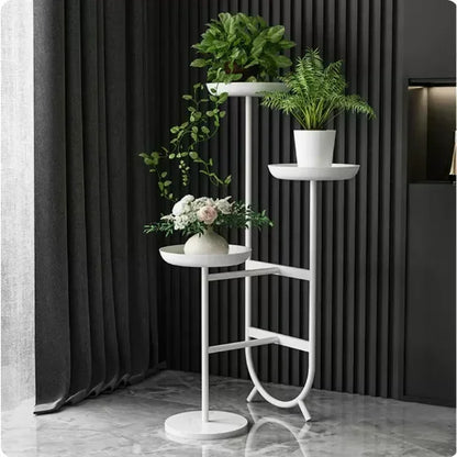 Modern Light Luxury Multi-Layer Iron Plant Stand Floor Flower Pot Rack for Balcony Living Room Decorative Bracket