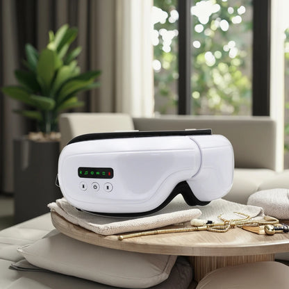 THZ Hot Selling 4D Heating Wireless Bluetooth Eye Massager Vibration Migraine Heat Intelligent Eye Care Vibrating Application