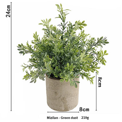 Artificial Plant Potted Eucalyptus Plant Small Fake Flower Bonsai With Pot Mini Plant Desktop Office Home Restaurant Decoration