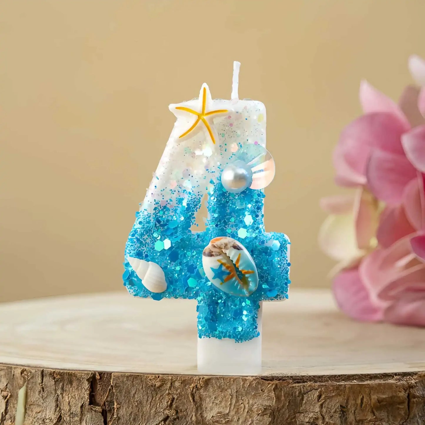 Shell-shaped Starfish Digital Birthday Candles, Perfect for Ocean-Themed Parties and Children’s Summer Beach Cake Decorations