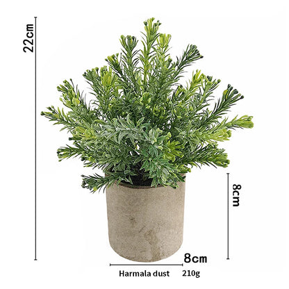 Artificial Plant Potted Eucalyptus Plant Small Fake Flower Bonsai With Pot Mini Plant Desktop Office Home Restaurant Decoration