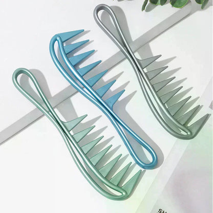 Hair Salon Large Tooth Wide Comb Smoothing Comb Household Oil Head Men's Back Hollow Comb Styling Tools Barber Accessories