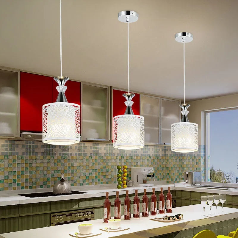 Modern Minimalist Metal Art LED Pendat Lights Dining Table Kitchen Home Hanging Lamp Decor Restaurant Hotel Commercial Lighting