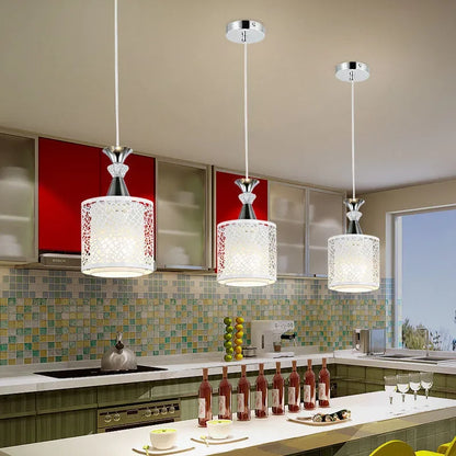 Modern Minimalist Metal Art LED Pendat Lights Dining Table Kitchen Home Hanging Lamp Decor Restaurant Hotel Commercial Lighting
