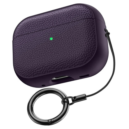 Luxury Leather Pattern Case For Airpods Pro 3 2025 Case with Metal Buckle Protective Shockproof Case for AirPods Pro 2/Pro 3/4