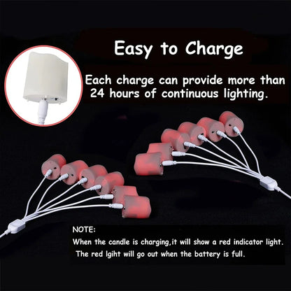 Tea Candle Light Rechargeable Candles Timer Remote LED Light Flameless For Wedding Room Garden Holiday Lighting Home Decoration