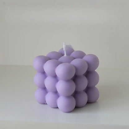 1Pc Bubble Cube Shaped Candle Handmade Scented Candle Aromatherapy Soy Wax Candle Home Decoration Wedding Birthday Party Candles