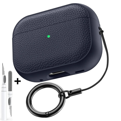 Luxury Leather Pattern Case For Airpods Pro 3 2025 Case with Metal Buckle Protective Shockproof Case for AirPods Pro 2/Pro 3/4