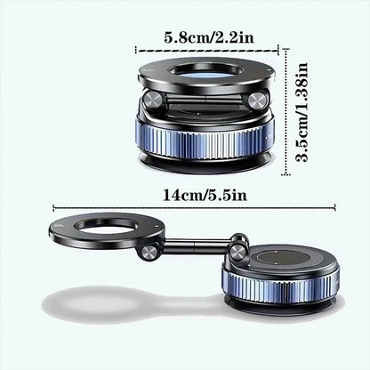 Round Folding Magnetic Car Holder 360 Degree Rotatable Mobile Phone Bracket Mount Strong Magnet Support For iPhone Samsung Stand