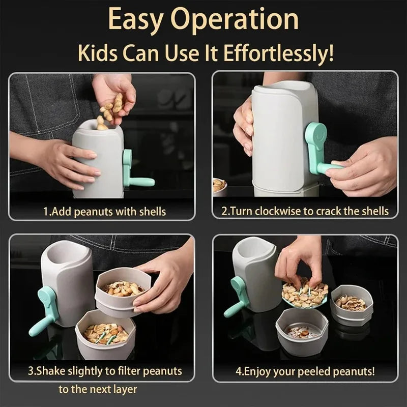 Quality hand-operated food grade efficient peanut sheller, suitable for peanuts, melon seeds, shelling kitchen gadgets
