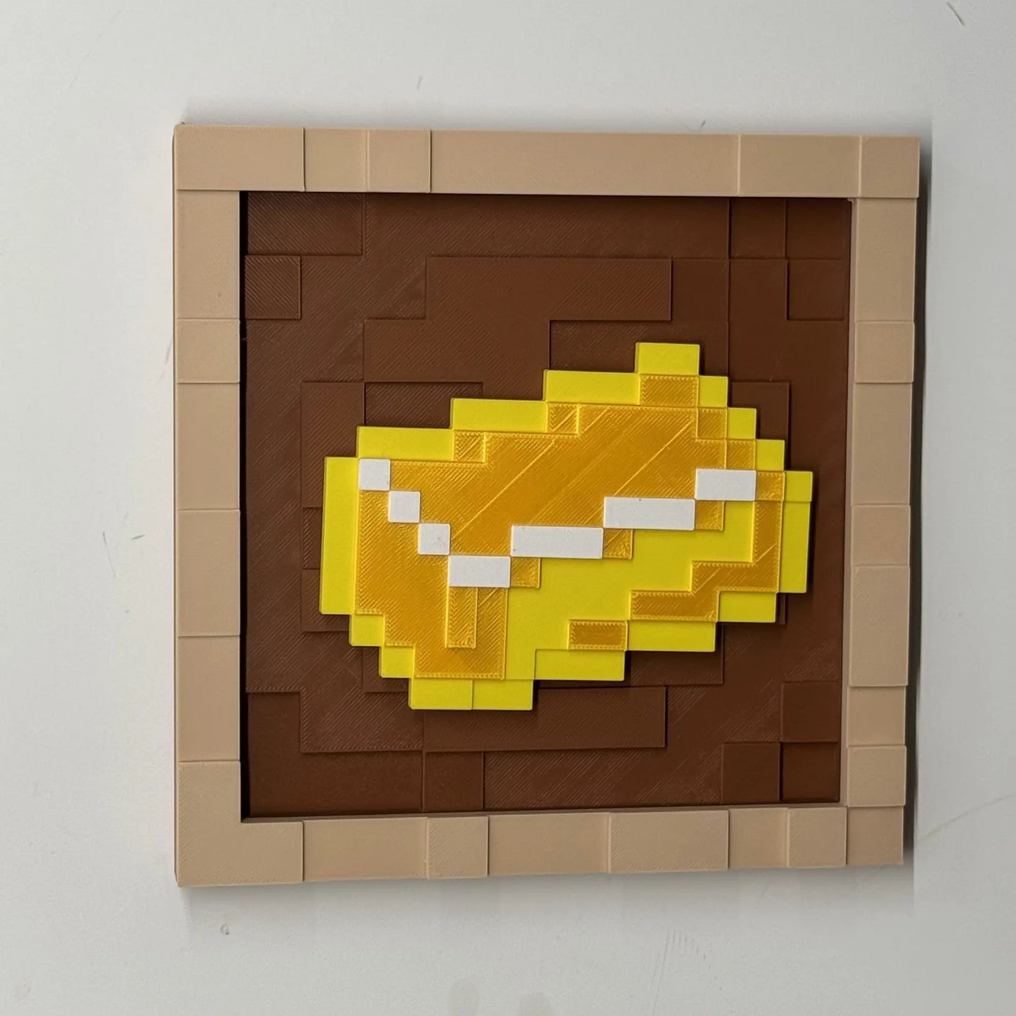 3D Printing 17.5cm Pixel Item Display Frame Magnetic Wall Decor Retro Game Style Collectible Desk Ornament Gift