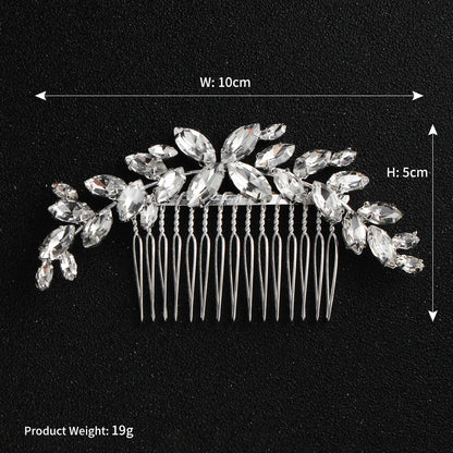 Fashion Classic Crystal Hair Comb Elegant Jewellery Headpiece Bridal Wedding Hair Accessories Hair Ornament Holiday Gifts