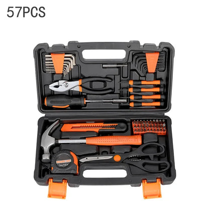 19/43/120 Piece Hand Tool Kit Set with Toolbox MultiFunctional Household DIY Tool Set with Screwdriver Hammer Wrench Pliers Tape