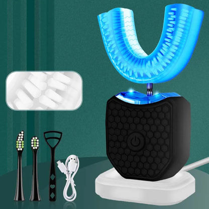 LED Display USB Type-C Automatic Electric Toothbrush Adults Students U-Shaped Soft Bristle IPX7 Waterproof Whitening Feature