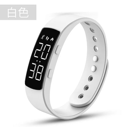 Electronic Smart Sports Pedometer Timing Vibrating Alarm Clock Luminous Waterproof LED Electronic Bracelet T8