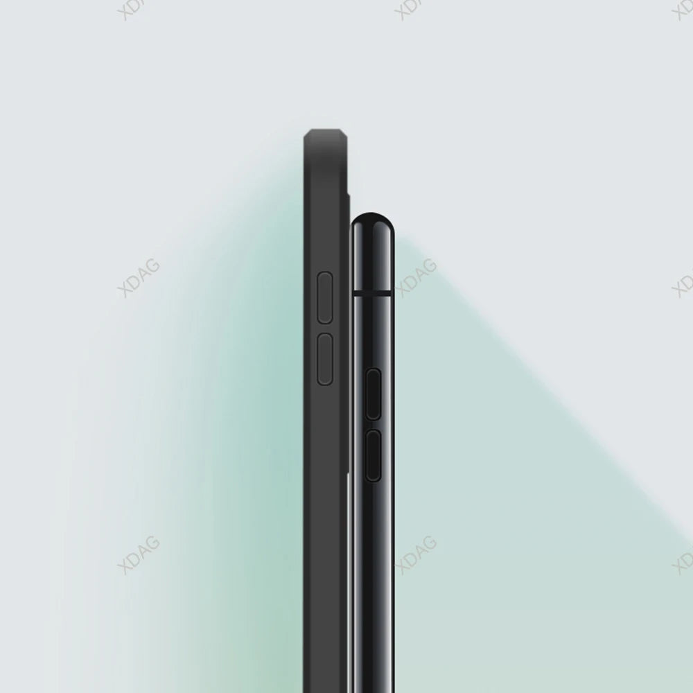 Straight Edge Phone Case for Oppo A54s 6.52" CPH2273 Skin Friendly Liquid Silicone Basic Original Classic Back Cover Accessories