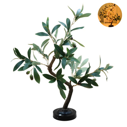 LED Tabletop Tree Lamp Battery Fairy Tree Night Lights with Removable Base for Party Wedding Gift Camping Summer Bedside Decor