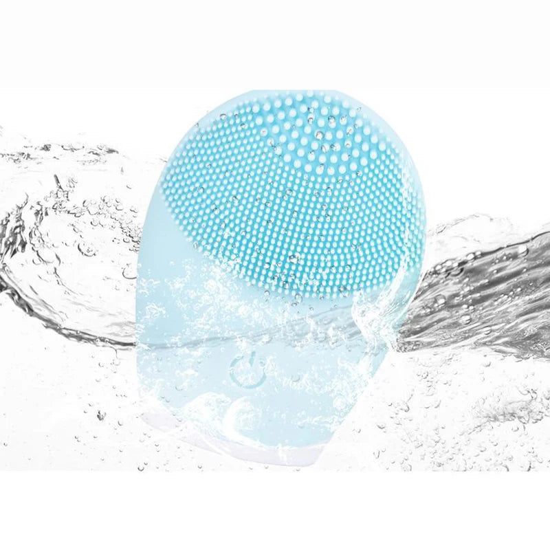 Electric Silicone Facial Cleanser Massager Skincare Massage Tool Beauty Machine Vibration Cleaning Of Pores Self Provided Batter