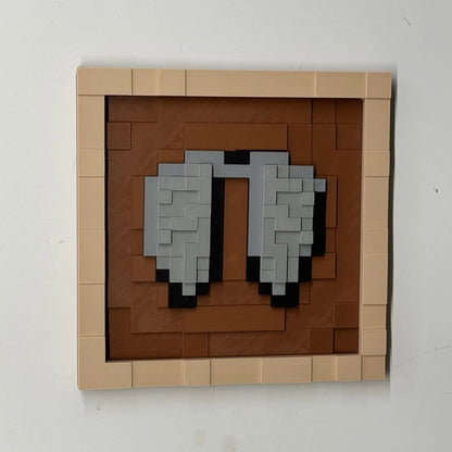 3D Printing 17.5cm Pixel Item Display Frame Magnetic Wall Decor Retro Game Style Collectible Desk Ornament Gift