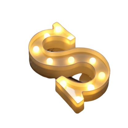 Luminous Number Lamp Alphabet Letter LED Lights Birthday Valentine's Day Wedding Party Decor 0-9 Digital A-Z Letters Night Light