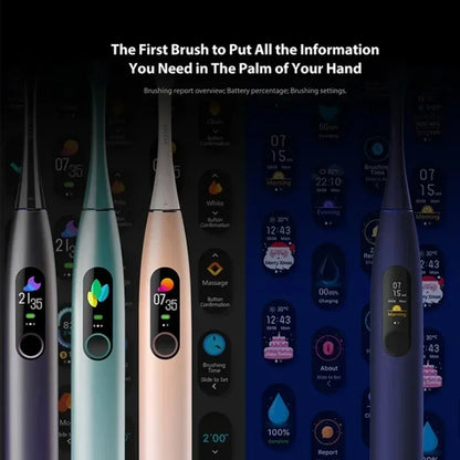Oclean X Pro Sonic Electric Toothbrush Whitening Teeth Vibrator Wireless Charge 40 Days Works Smart APP Ultrasonic Check QH2