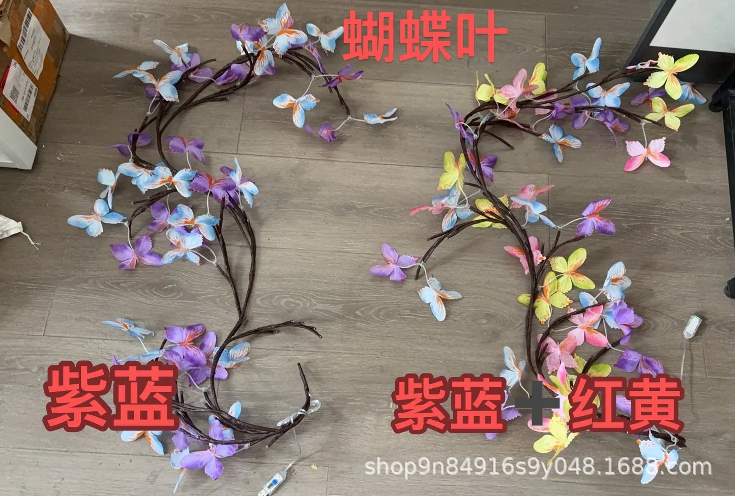 New LED Cherry Blossom Branch Vine Light Bendable Ambient Fairy Light for Wedding Garden Fence Wall Indoor Outdoor Decor