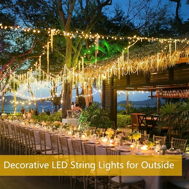 7M/12M/22M/32M LED Solar String Fairy Lights Outdoor Path Garlands Lamp Patio Waterproof Christmas Wedding Garden Street Lights
