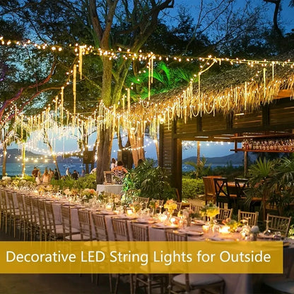 7M/12M/22M/32M LED Solar String Fairy Lights Outdoor Path Garlands Lamp Patio Waterproof Christmas Wedding Garden Street Lights