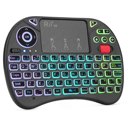 Mini Keyboard Rii X8 2.4GHz Wireless Keyboard with Touchpad Backlit for PC/Android TV Box/iPad