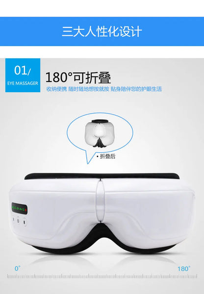 THZ Hot Selling 4D Heating Wireless Bluetooth Eye Massager Vibration Migraine Heat Intelligent Eye Care Vibrating Application