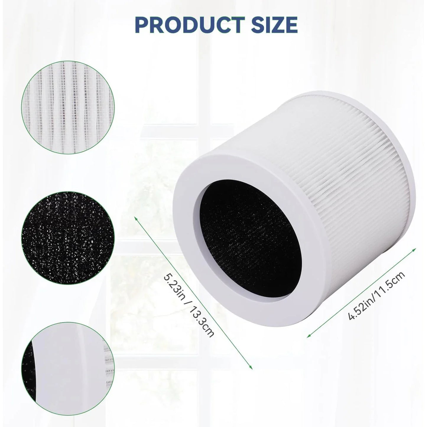 1/2 Pack A1 Replacement Filter Compatible with VEWIOR Air Purifier HQSC-50,HQKJ-80,AMEIFU AP01W,KOIOS HQKJ-50 Air Pur ifier