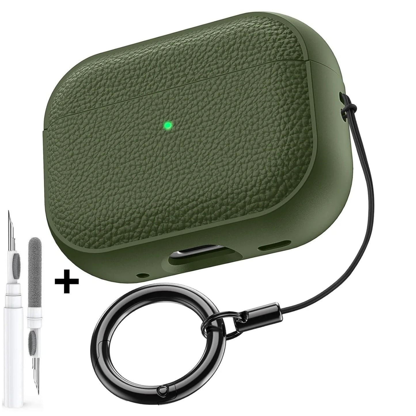 Luxury Leather Pattern Case For Airpods Pro 3 2025 Case with Metal Buckle Protective Shockproof Case for AirPods Pro 2/Pro 3/4