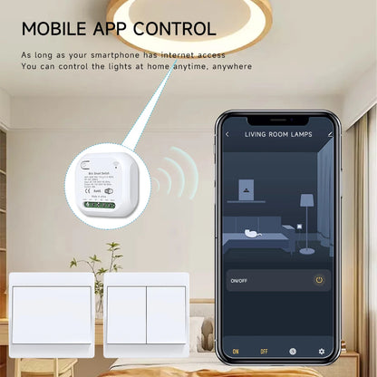 No Battery 1/2gang Kinetic Energy Tuya Smart Switches Wifi+Rf433 Wireless Connection Home Light Switch App Voice Remote Control