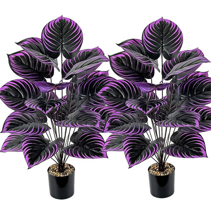 18-Headed Artificial Violet Plants Realistic Floor Bonsai Plant Indoor for Home Weddings Hotels Gardens Photography Decorations